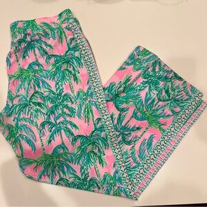 Lilly Pulitzer Tropical Palm Tree Print Pants